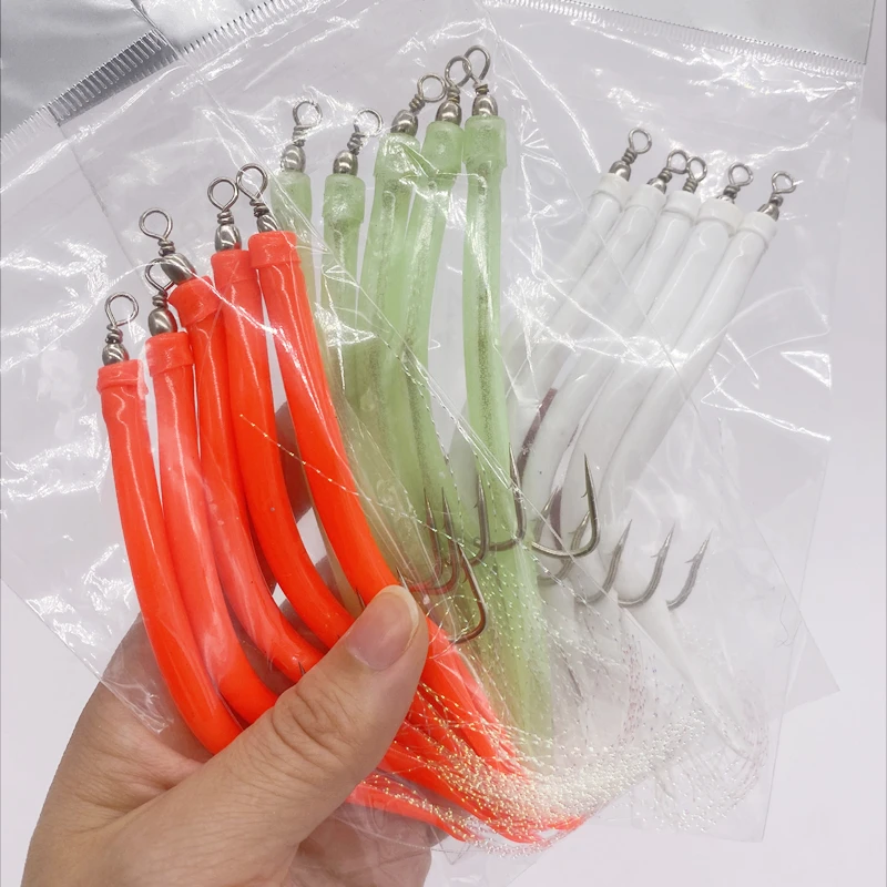 1/5Pcs CodfishFishing Eel Tube - Fishing Hook Offset 评论和价格