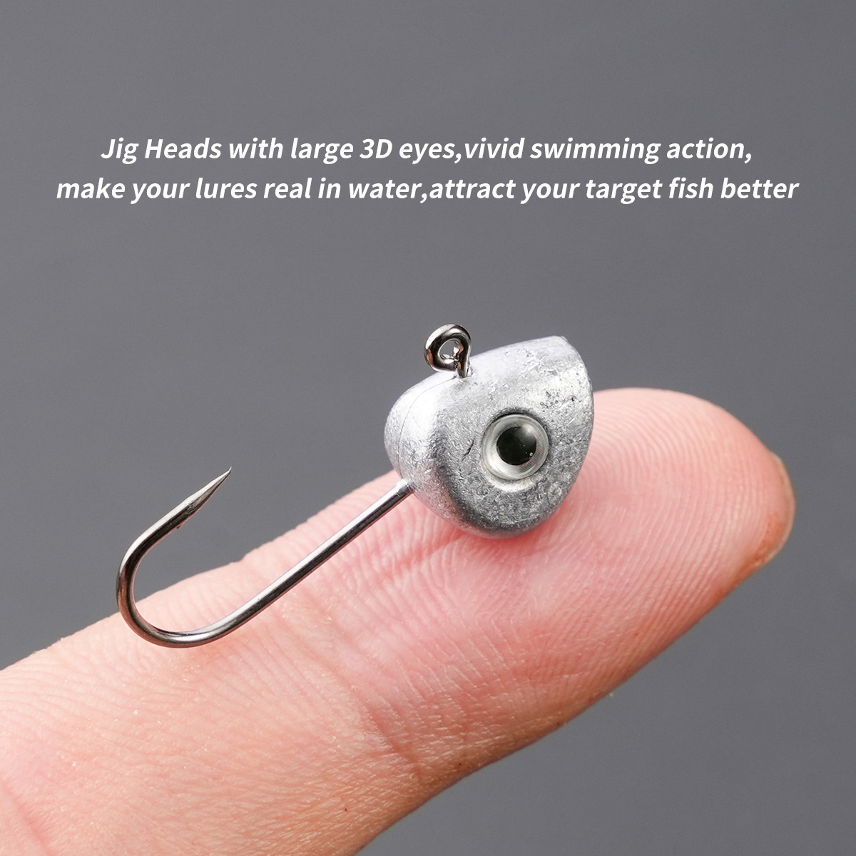 10pcs Mini Jig Head Hook 3D Ey - Fishing Hook Offset 评论和价格