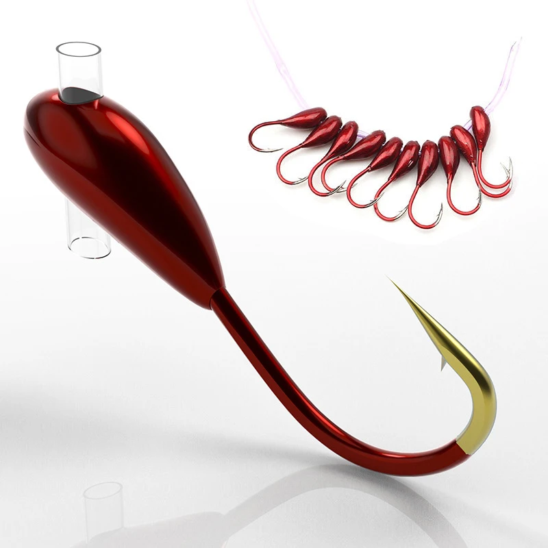 10/20PCS Winter Ice Fishing Ho - Fishing Hook Offset 评论和价格