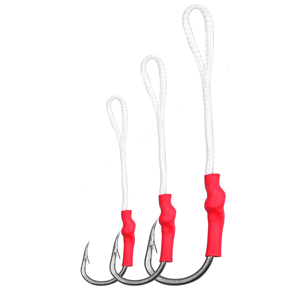 5Pcs 1/0-10/0 Slow jig assist  - Fishing Hook Offset 评论和价格