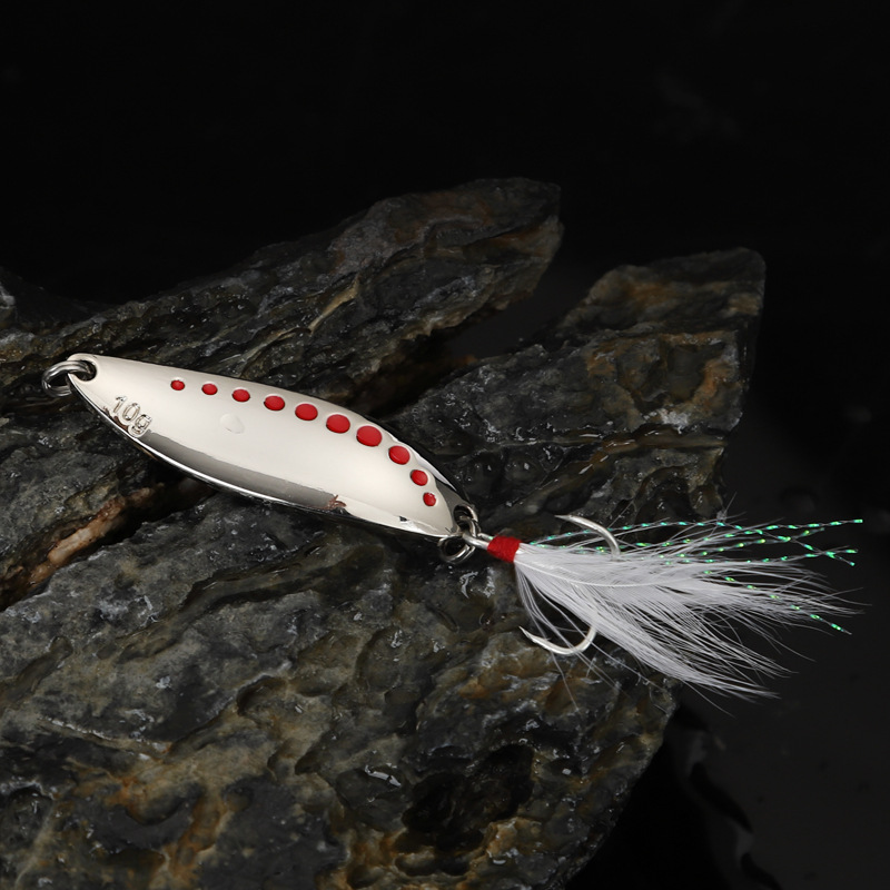 1pcs 5g-20gMetal Spinner Spoon - Fishing Hook Treble 评论和价格