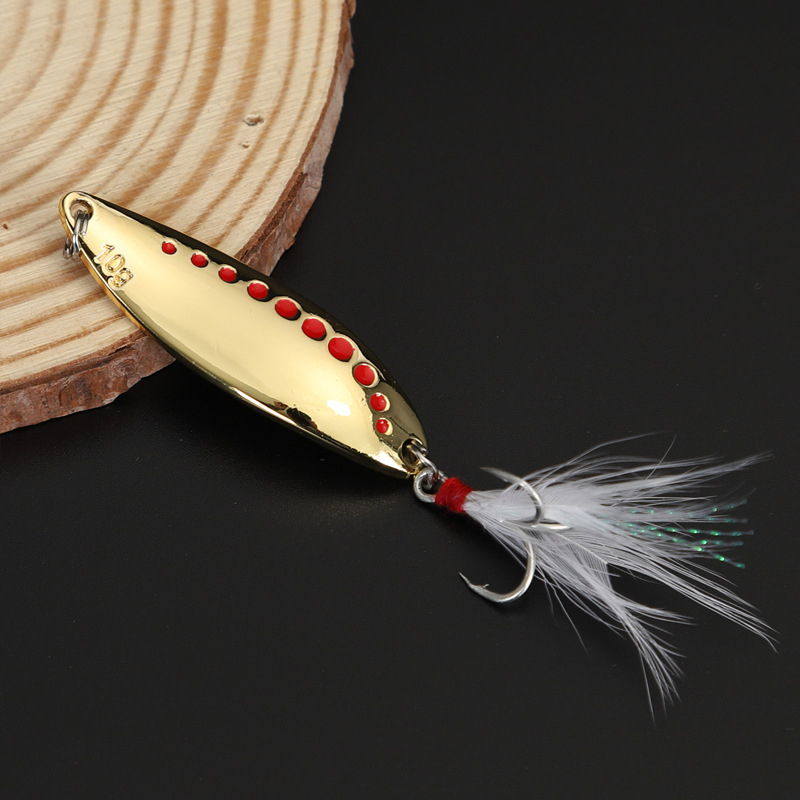 1pcs 5g-20gMetal Spinner Spoon - Fishing Hook Treble 评论和价格