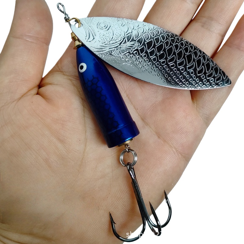 2pcs 9-37g Metal Sliver Rotati - Fishing Hook Treble 评论和价格