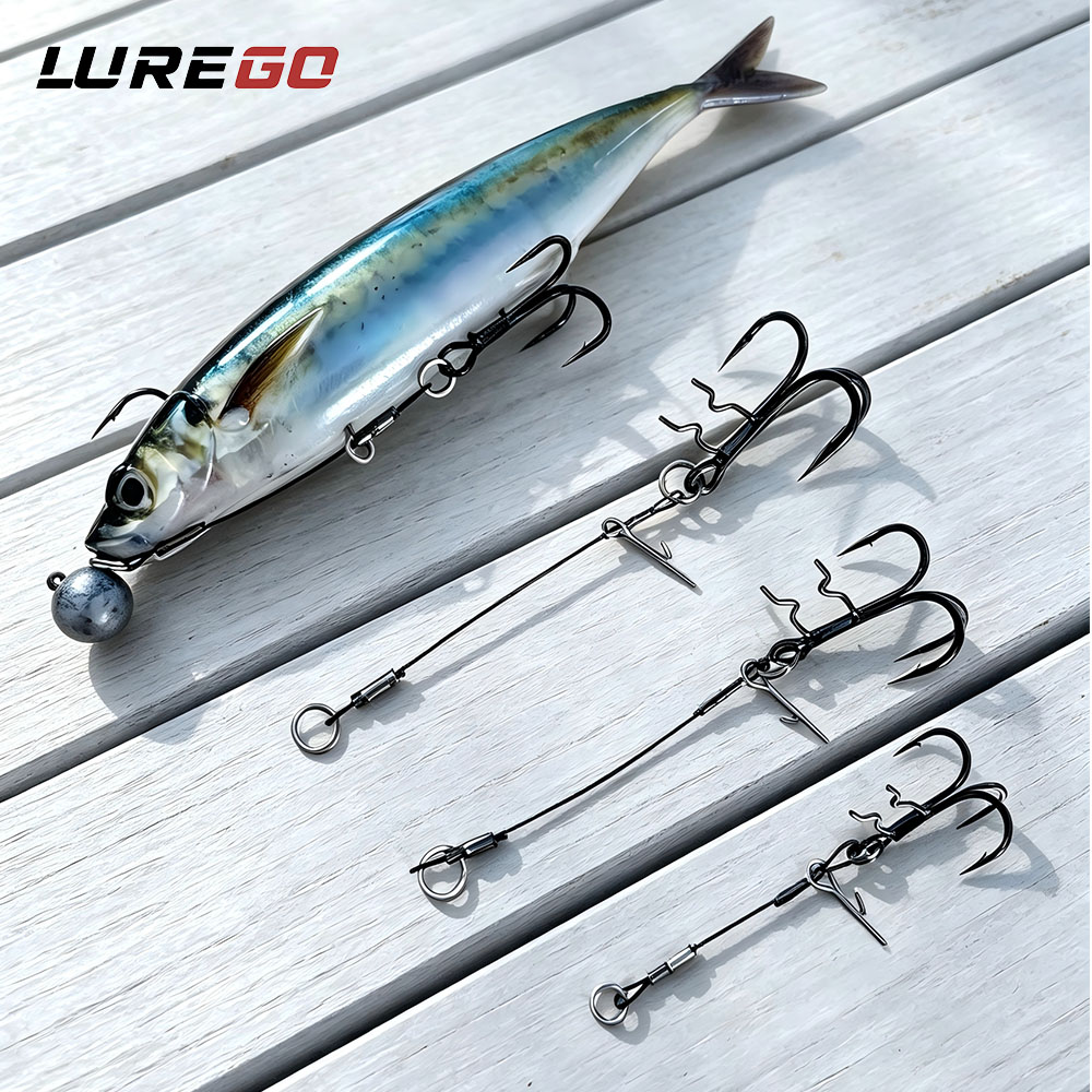 LUREGO 2Pcs Stinger Rig T-Bell - Fishing Hook Weedless 评论和价格