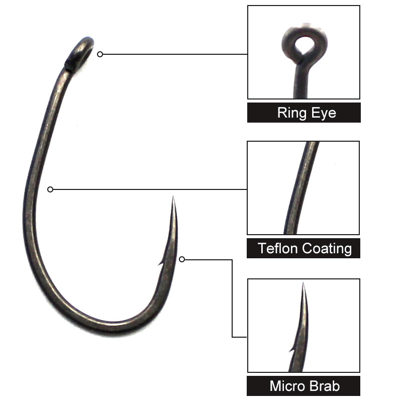 20PCS/Lot Carp fishing PTFE co - Fishing Hook Assortment 评论和价格