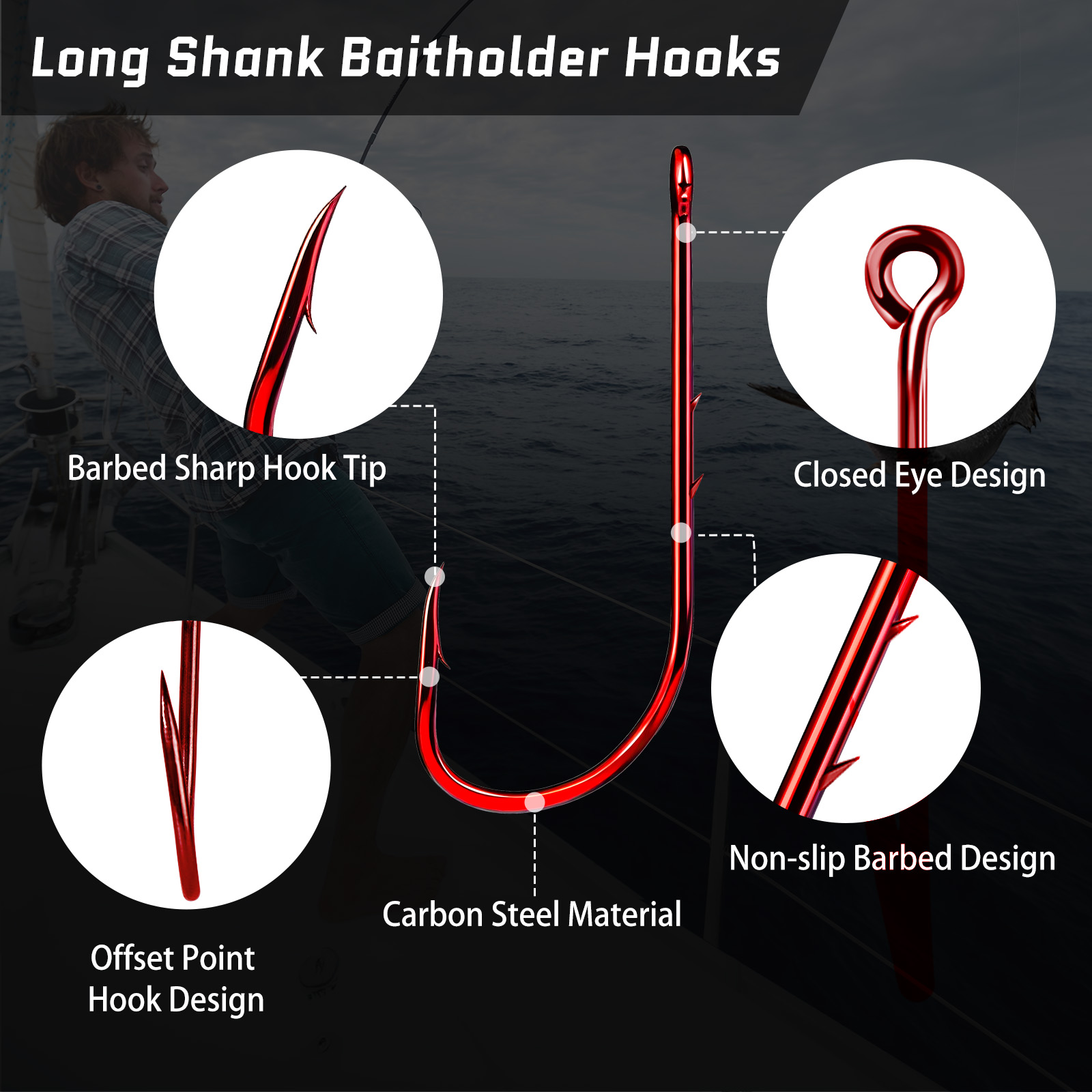 9KM Baitholder Fishing Hooks L - Fishing Hook Circle 评论和价格