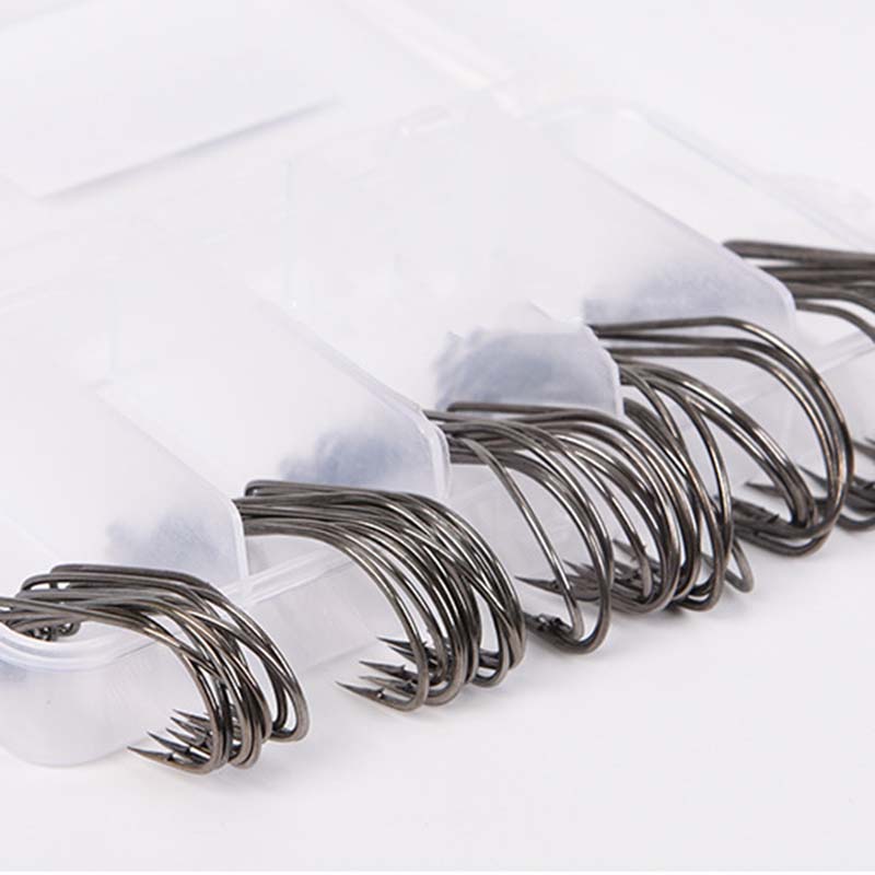 50Pcs/Box High Carbon Steel Fi - Fishing Hook Offset 评论和价格