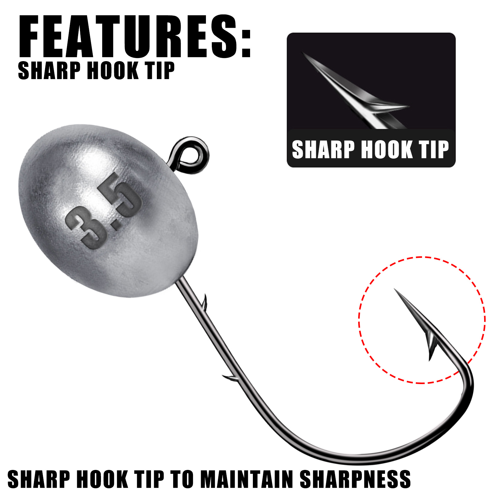 Jig Head Hook 1X Rockfish Ajin - Fishing Hook Offset 评论和价格