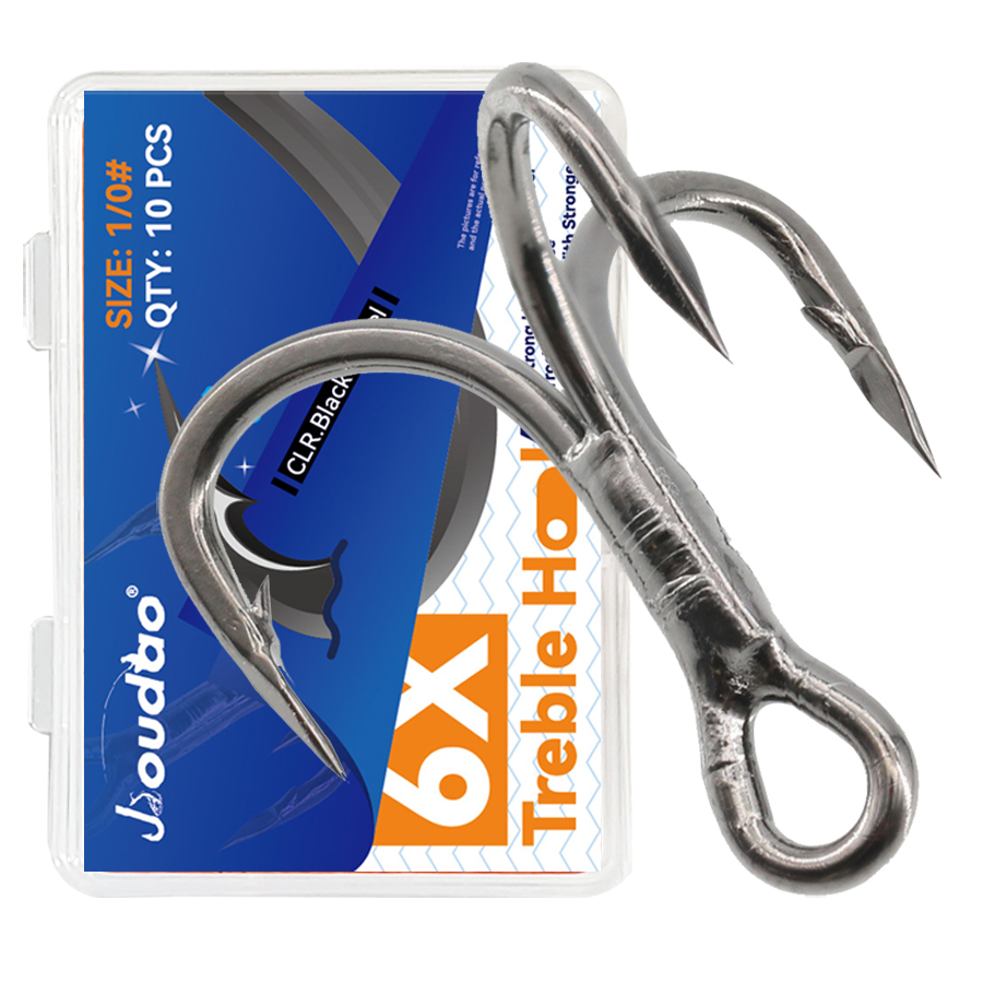6X Fishing Treble Hooks Black  - Fishing Hook Offset 评论和价格
