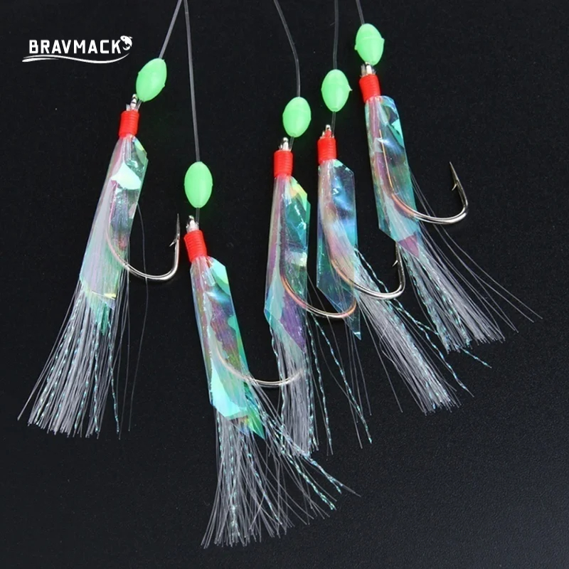 5 Pcs/Set Multi-Color Soft Sil - Fishing Hook Assortment 评论和价格