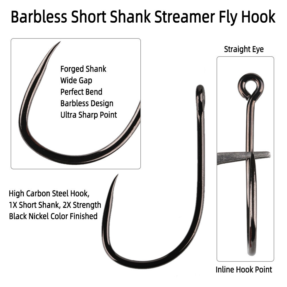 20pcs #1 1/0 2/0 3/0 4/0 5/0 S - Fishing Hook Barbless 评论和价格