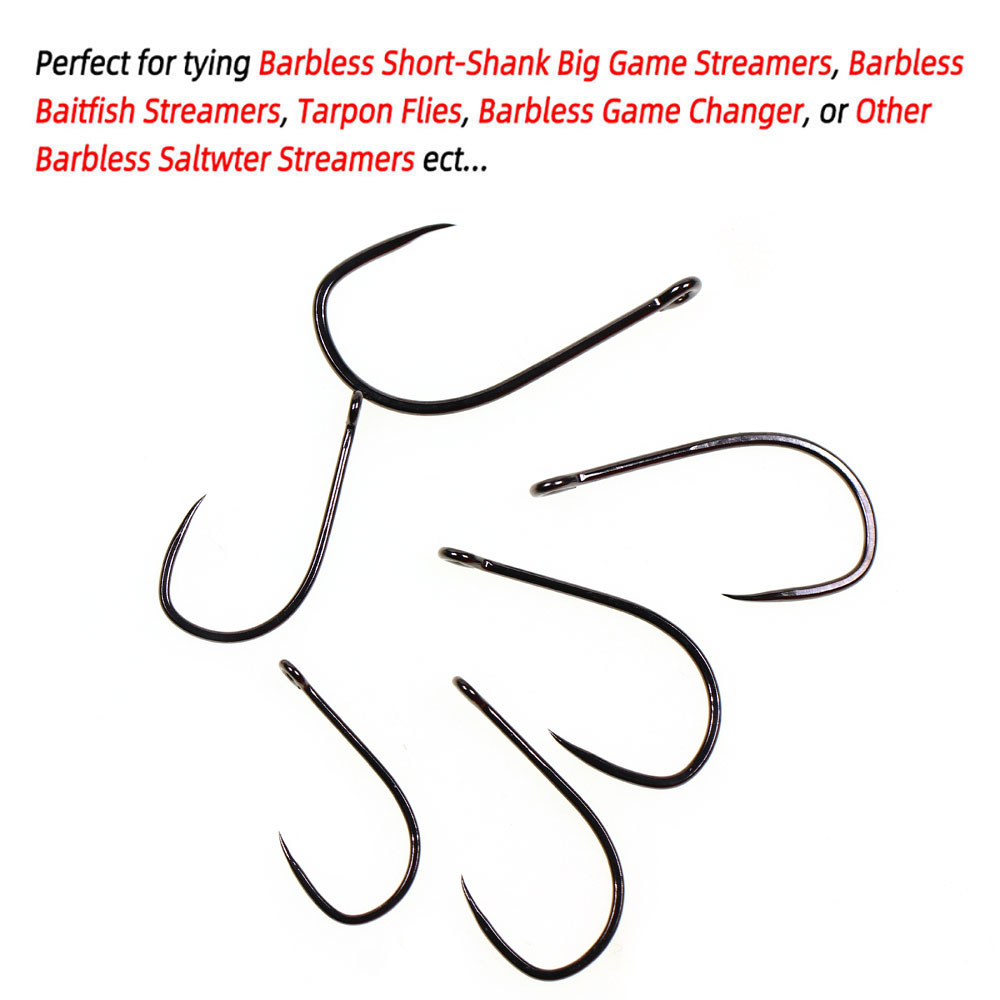 20pcs #1 1/0 2/0 3/0 4/0 5/0 S - Fishing Hook Barbless 评论和价格